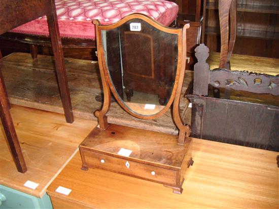 George III mahogany toilet mirror